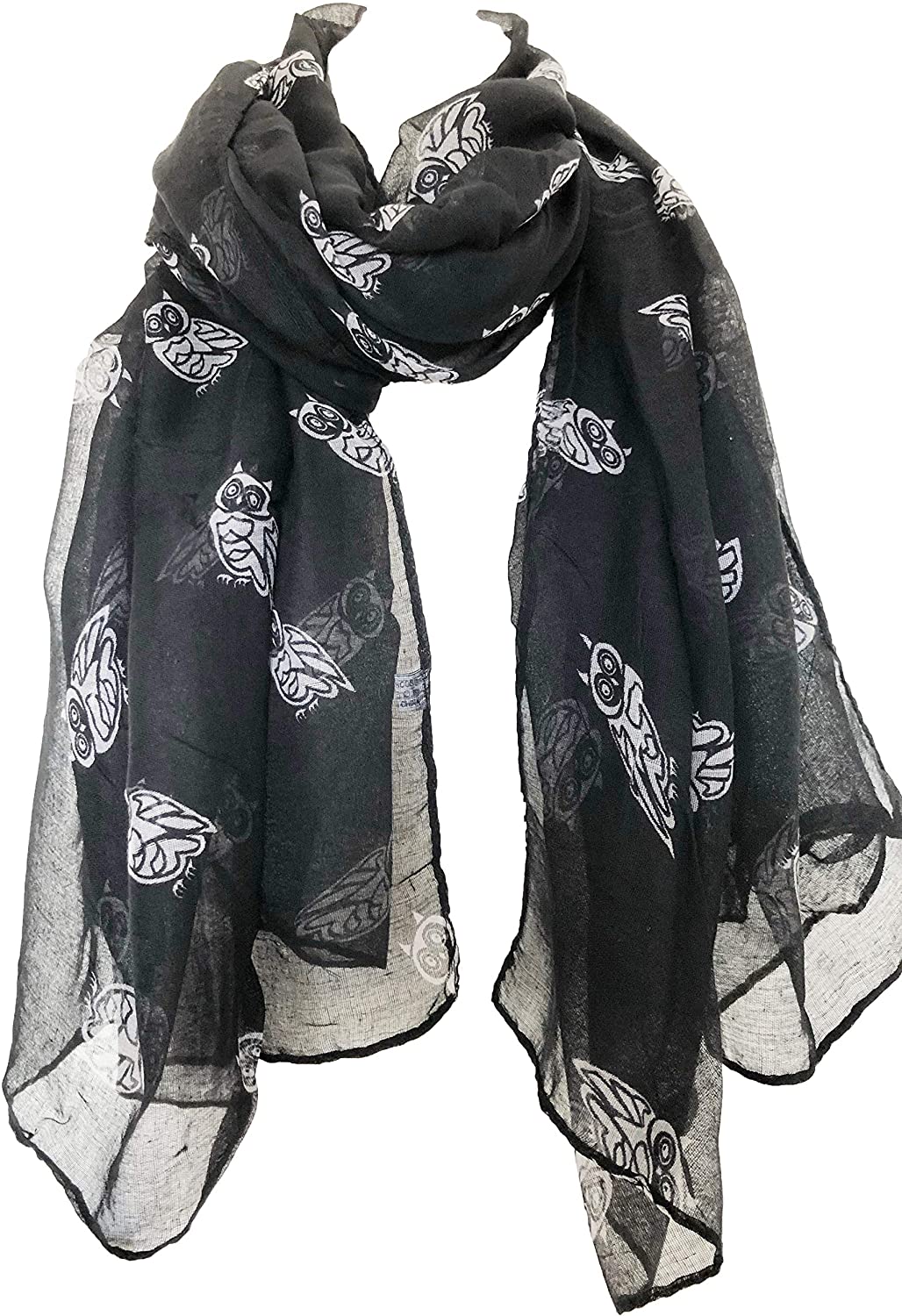 Pamper Yourself Now Women's owl Print Scarf Wraps Shawl Soft Scarves, Great for owl Lovers Ladies Gift,