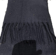 Load image into Gallery viewer, Plain navy chunky super soft scarf with chunky tassels
