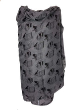 Load image into Gallery viewer, Pamper Yourself Now Grey with Black Bird cage and Bird Design Scarf, Lovely Gift/Present.
