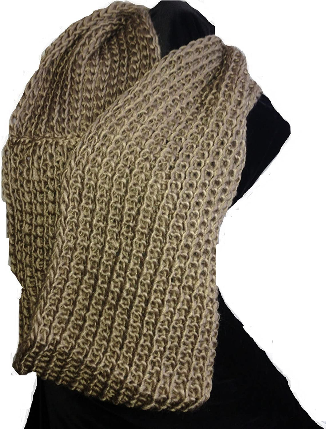 Pamper Yourself Now Beige Snood Lovely Winter Warm Circle Scarf