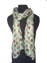 Load image into Gallery viewer, Pamper Yourself Now Light Green with Different Coloured air Balloons Scarf/wrap
