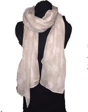 Load image into Gallery viewer, Pamper Yourself Now Brown with White Rabbits Scarf/wrap
