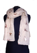 Load image into Gallery viewer, Pamper Yourself Now Cream with Gold Fairy Design Long Scarf/wrap
