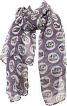 Load image into Gallery viewer, VW campervan design ladies long scarf, great for present/gifts. (Purple)
