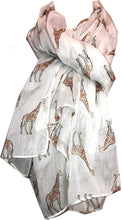 Load image into Gallery viewer, Creamy white giraffe long soft scarf
