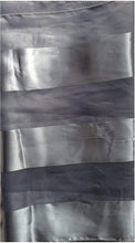 Load image into Gallery viewer, Plain Light Grey Faux Chiffon and Satin Style Striped Scarf Thin Pretty Scarf Great for Any Outfit
