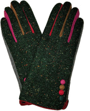 Load image into Gallery viewer, G1918 Speckled pattern super soft ladies stylish gloves with different coloured splashes of colour between fingers.
