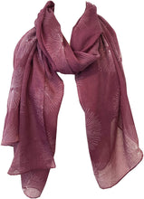 Load image into Gallery viewer, Pamper Yourself Now Plum with White Sun Rays Scarf/wrap
