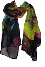 Load image into Gallery viewer, Pamper Yourself Now Black tie dye Butterfly Long Thin Fashion Scarf
