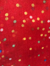 Load image into Gallery viewer, Pamper Yourself Now Red with Multi Coloured dots Scarf/wrap
