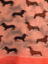 Load image into Gallery viewer, pink dachshund scarf for women
