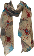 Load image into Gallery viewer, Pamper Yourself Now Beige with Multi Coloured Splashes Scarf/wrap
