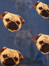 Load image into Gallery viewer, Pamper Yourself Now Blue Pug Dog Long Scarf, Great for Presents/Gifts.
