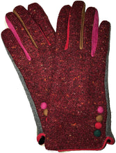 Load image into Gallery viewer, G1918 Speckled pattern super soft ladies stylish gloves with different coloured splashes of colour between fingers.
