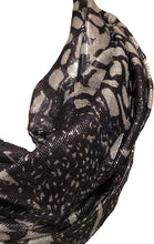 Load image into Gallery viewer, Pamper Yourself Now Bluey/Grey Animal Print Shiny Snood
