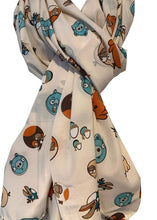 Load image into Gallery viewer, Cream Angry Bird Design Scarf Lovely Soft Scarf Fantastic Gift
