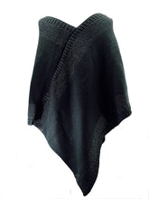 Load image into Gallery viewer, Pamper Yourself Now Grey with Silver Thread V Neck Poncho
