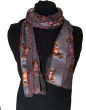 Load image into Gallery viewer, Pamper Yourself Now Teddy Bear Thin Scarf, 150cm X 50cm, Grey
