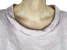 Load image into Gallery viewer, Pamper Yourself Now ltd Baby Pink 100% Linen Cowl Neck Tunic Made in Italy (AA85)
