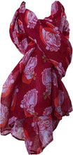 Load image into Gallery viewer, Red big santa christmas long scarf
