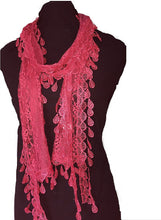 Load image into Gallery viewer, Coral Leaf Lace Scarf
