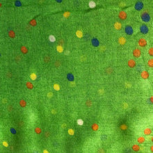 Load image into Gallery viewer, Pamper Yourself Now Bright Green with Multi Coloured dots Scarf/wrap
