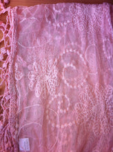 Load image into Gallery viewer, Peachy/Pink Lace Scarves - Vintage Style with Embroidered Flowers
