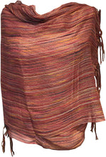 Load image into Gallery viewer, Pamper Yourself Now Light Pink Multi Coloured Striped Ladies Scarf/wrap
