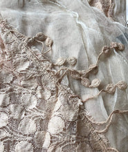 Load image into Gallery viewer, Pamper Yourself Now Beige Circle lace with Chiffon Edge Design Triangle Scarf
