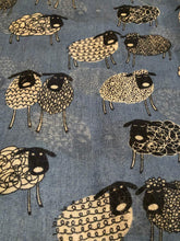 Load image into Gallery viewer, Pamper Yourself Now Blue Sketched Sheep Design Long Scarf, Soft Ladies Fashion London
