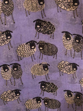 Load image into Gallery viewer, Pamper Yourself Now Light Purple Sketched Sheep Design Long Scarf
