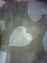 Load image into Gallery viewer, Pamper yourself Heart/Love Scarf- Light Brown with White Hearts
