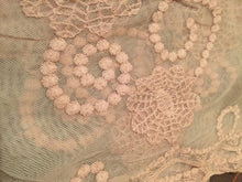 Load image into Gallery viewer, Pink lace with spiral design long soft scarf
