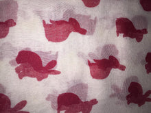 Load image into Gallery viewer, Pamper Yourself Now Creamy White with red Rabbits Scarf/wrap
