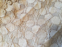 Load image into Gallery viewer, Pamper Yourself Now Beige Circle lace with Chiffon Edge Design Triangle Scarf
