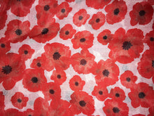 Load image into Gallery viewer, Pamper Yourself Now Creamy White Small Poppy Design Long Scarf, Soft Ladies Fashion London
