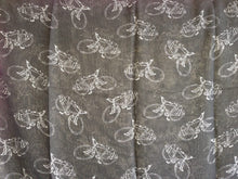 Load image into Gallery viewer, Black with White Bicycle Scarf Vintage Fashion Style, Lovely Soft Long Ladies Scarf/Wrap
