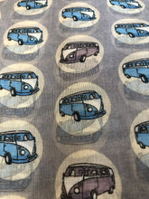 Load image into Gallery viewer, VW campervan design ladies long scarf, great for present/gifts. (grey)
