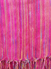 Load image into Gallery viewer, Pamper Yourself Now Dark Pink Multi Coloured Striped Ladies Scarf/wrap
