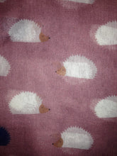 Load image into Gallery viewer, Pamper Yourself Now Pink with White and Blue Hedgehog Scarf, Great Present/Gifts.
