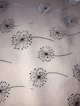 Load image into Gallery viewer, Pamper Yourself Now White with Silver Dandelion Design Long Scarf
