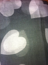 Load image into Gallery viewer, Pamper yourself Heart/Love sacrf -Dark Grey with White Hearts
