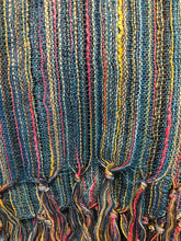 Load image into Gallery viewer, Pamper Yourself Now Blue Multi Coloured Striped Ladies Scarf/wrap
