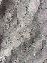 Load image into Gallery viewer, Pamper Yourself Now Grey Leaves Designs lace Triangle Scarf. a Lovely Fashion Item. Fantastic Gift
