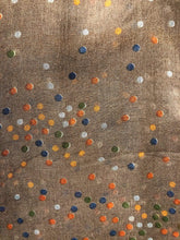 Load image into Gallery viewer, Pamper Yourself Now Dark Brown with Multi Coloured dots Scarf/wrap
