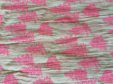 Load image into Gallery viewer, Pamper Yourself Now Beige with Pink Embossed Trees Design Scarf. Lovely Long Ladies Scarf

