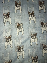 Load image into Gallery viewer, Pamper Yourself Now Light Blue French Bulldog Dog Long Scarf
