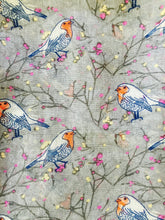 Load image into Gallery viewer, Pamper Yourself Now Grey Christmas Robin in Tree Long Soft Scarf/wrap
