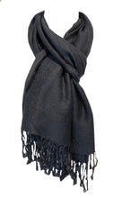 Load image into Gallery viewer, Plain Grey Pashmina Style Scarf/wrap
