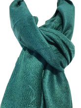 Load image into Gallery viewer, Plain Emerald green Pashmina Style Scarf
